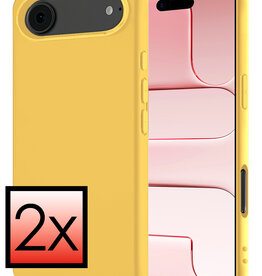 NoXx NoXx iPhone Air Hoesje Siliconen - Geel - 2 PACK