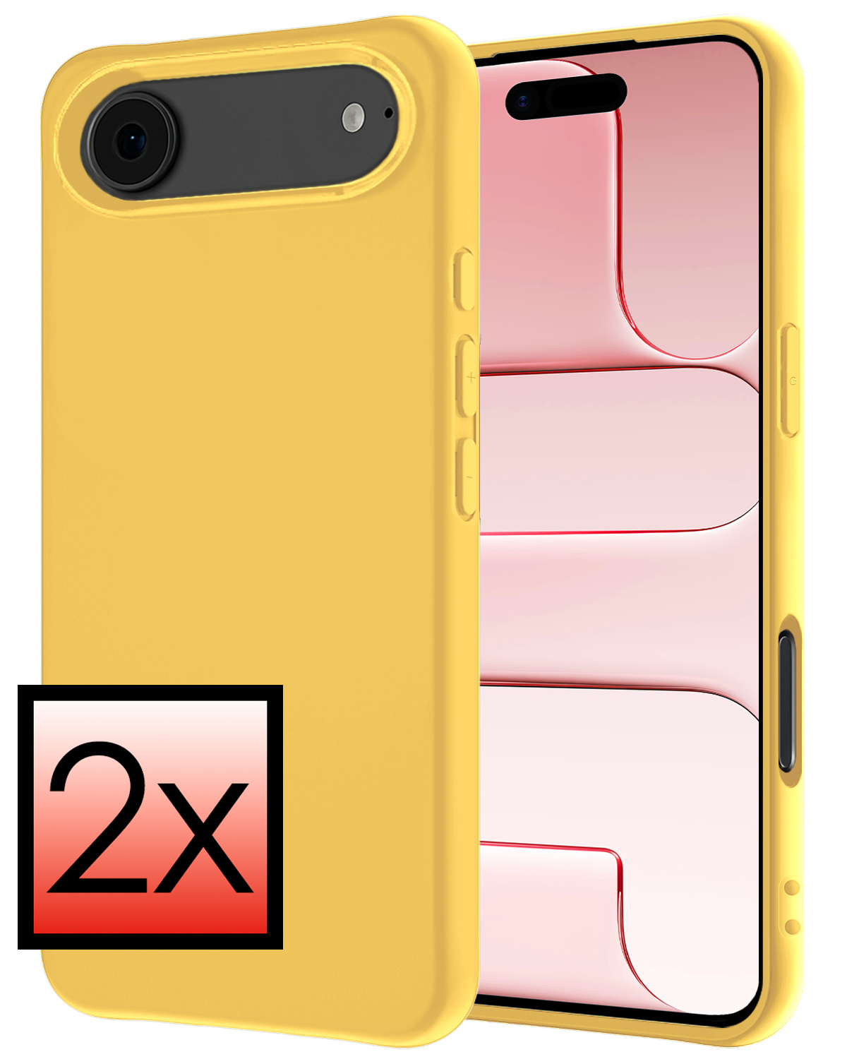 NoXx NoXx iPhone Air Hoesje Siliconen - Geel - 2 PACK