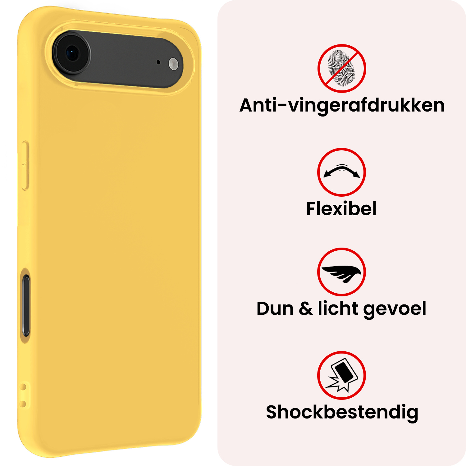 NoXx NoXx iPhone Air Hoesje Siliconen - Geel - 2 PACK