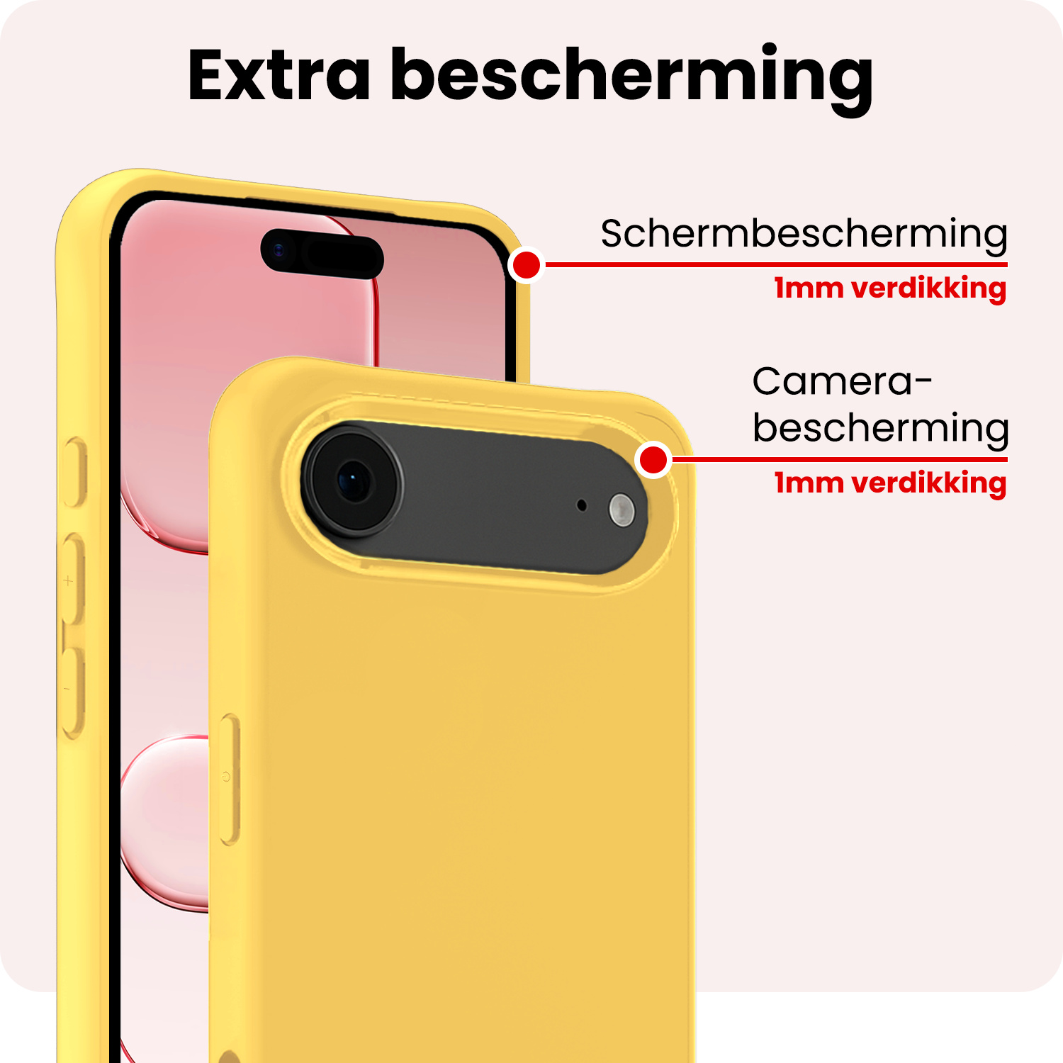 NoXx NoXx iPhone Air Hoesje Siliconen - Geel - 2 PACK