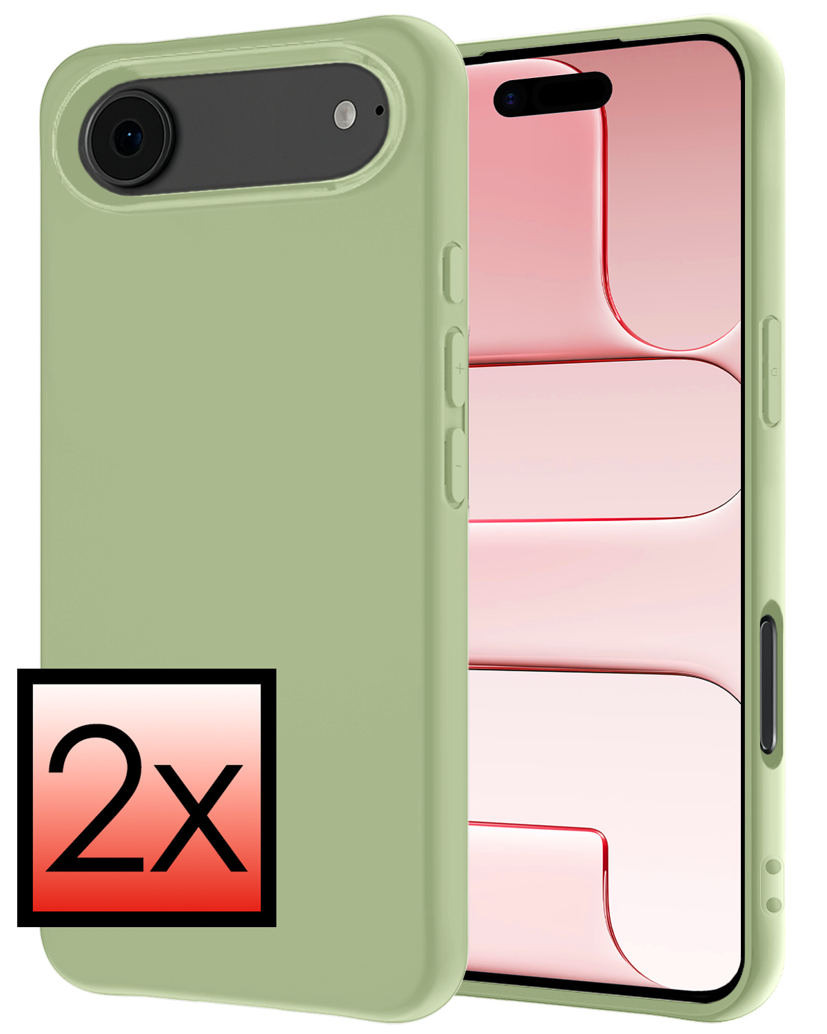 NoXx NoXx iPhone Air Hoesje Siliconen - Groen - 2 PACK