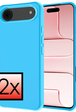 NoXx NoXx iPhone Air Hoesje Siliconen - Lichtblauw - 2 PACK