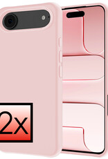 NoXx NoXx iPhone Air Hoesje Siliconen - Lichtroze - 2 PACK