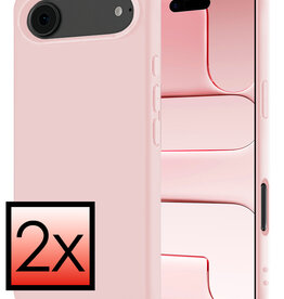 NoXx NoXx iPhone Air Hoesje Siliconen - Lichtroze - 2 PACK