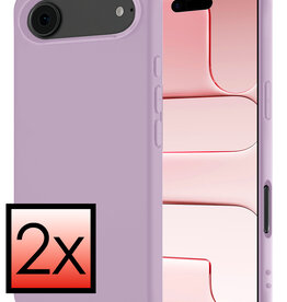 NoXx NoXx iPhone Air Hoesje Siliconen - Lila - 2 PACK