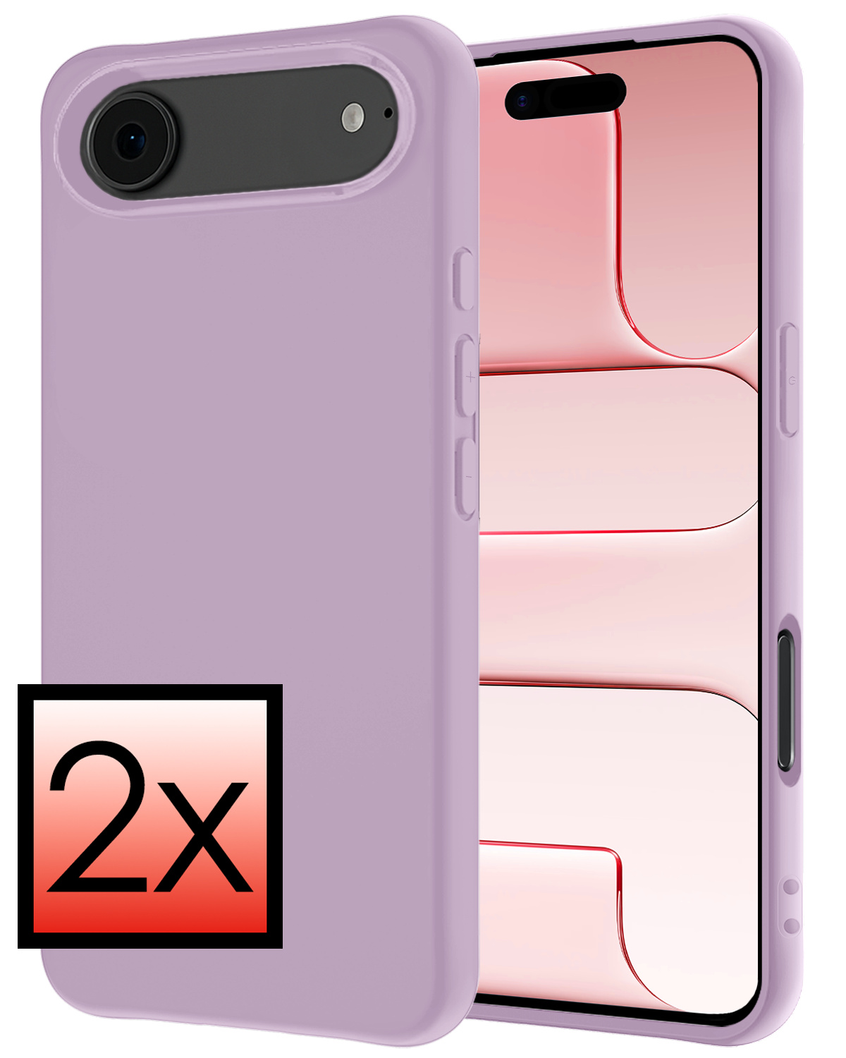 NoXx NoXx iPhone Air Hoesje Siliconen - Lila - 2 PACK