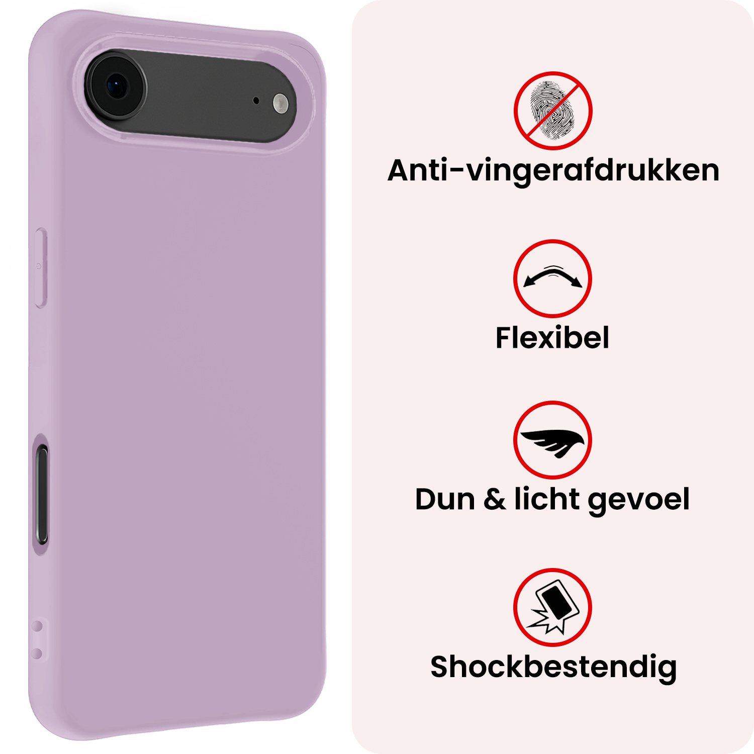 NoXx NoXx iPhone Air Hoesje Siliconen - Lila - 2 PACK