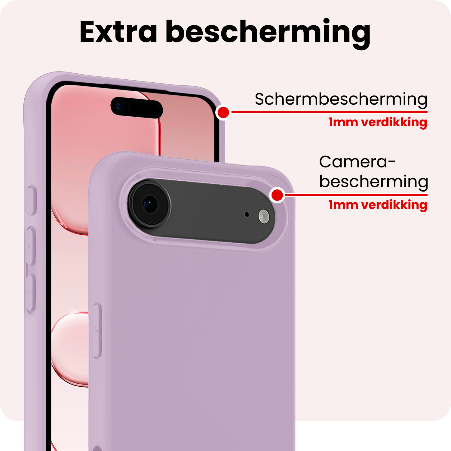 NoXx NoXx iPhone Air Hoesje Siliconen - Lila - 2 PACK