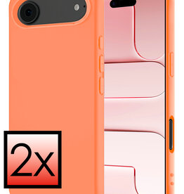 NoXx NoXx iPhone Air Hoesje Siliconen - Perzik - 2 PACK