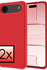 NoXx NoXx iPhone Air Hoesje Siliconen - Rood - 2 PACK