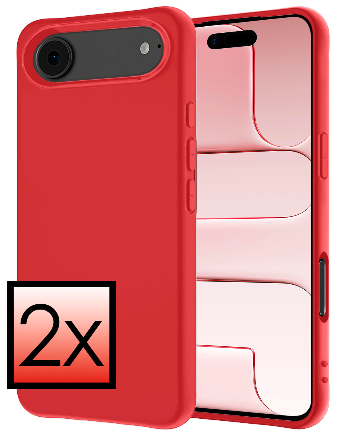 NoXx NoXx iPhone Air Hoesje Siliconen - Rood - 2 PACK