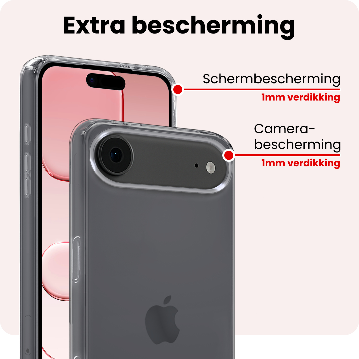 NoXx NoXx iPhone Air Hoesje Siliconen - Transparant - 2 PACK