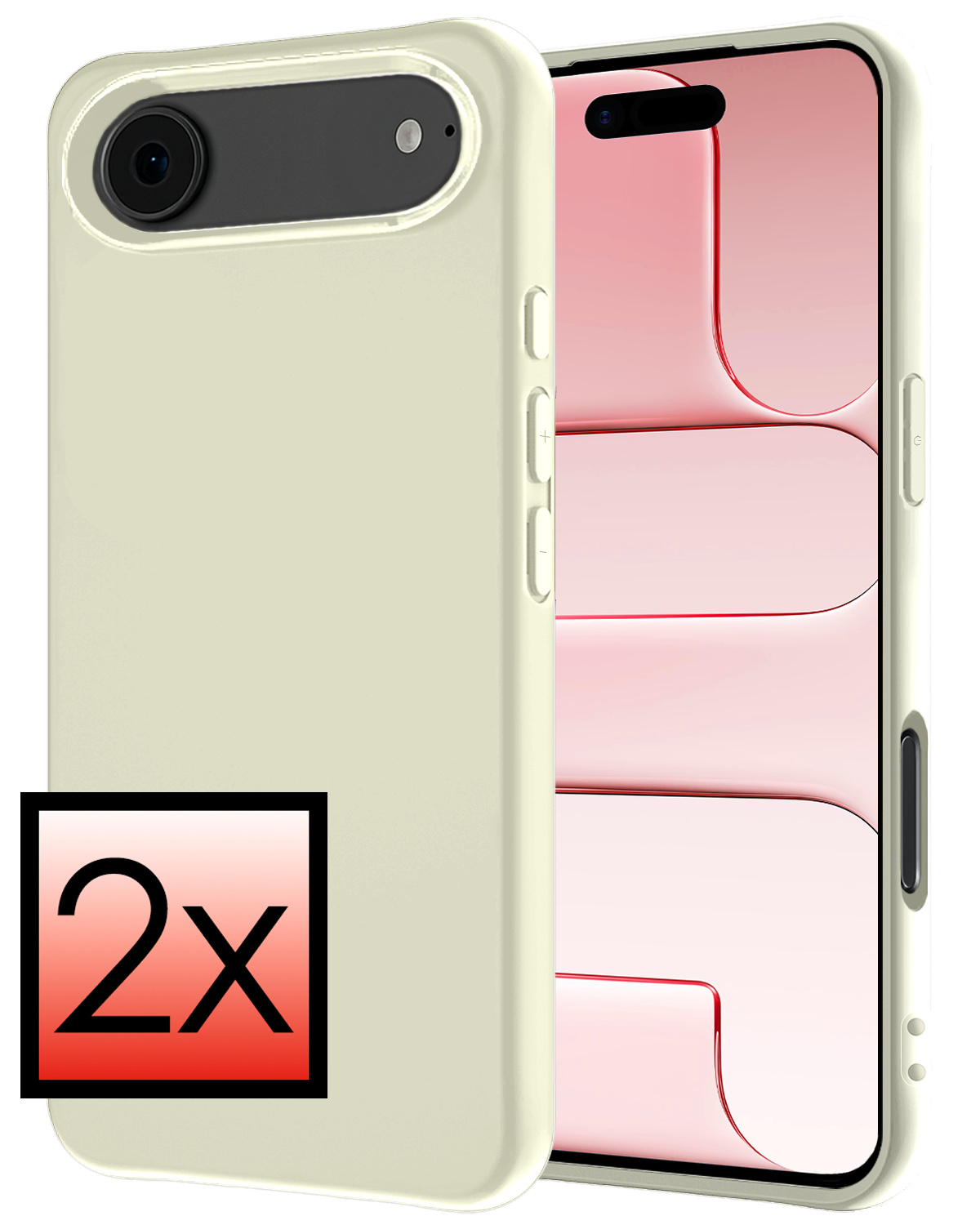 NoXx NoXx iPhone Air Hoesje Siliconen - Wit - 2 PACK