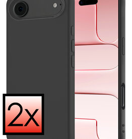 NoXx NoXx iPhone Air Hoesje Siliconen - Zwart - 2 PACK