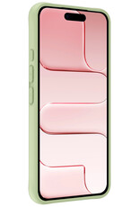 NoXx NoXx iPhone Air Hoesje Siliconen Met Screenprotector Met Dichte Notch - Groen