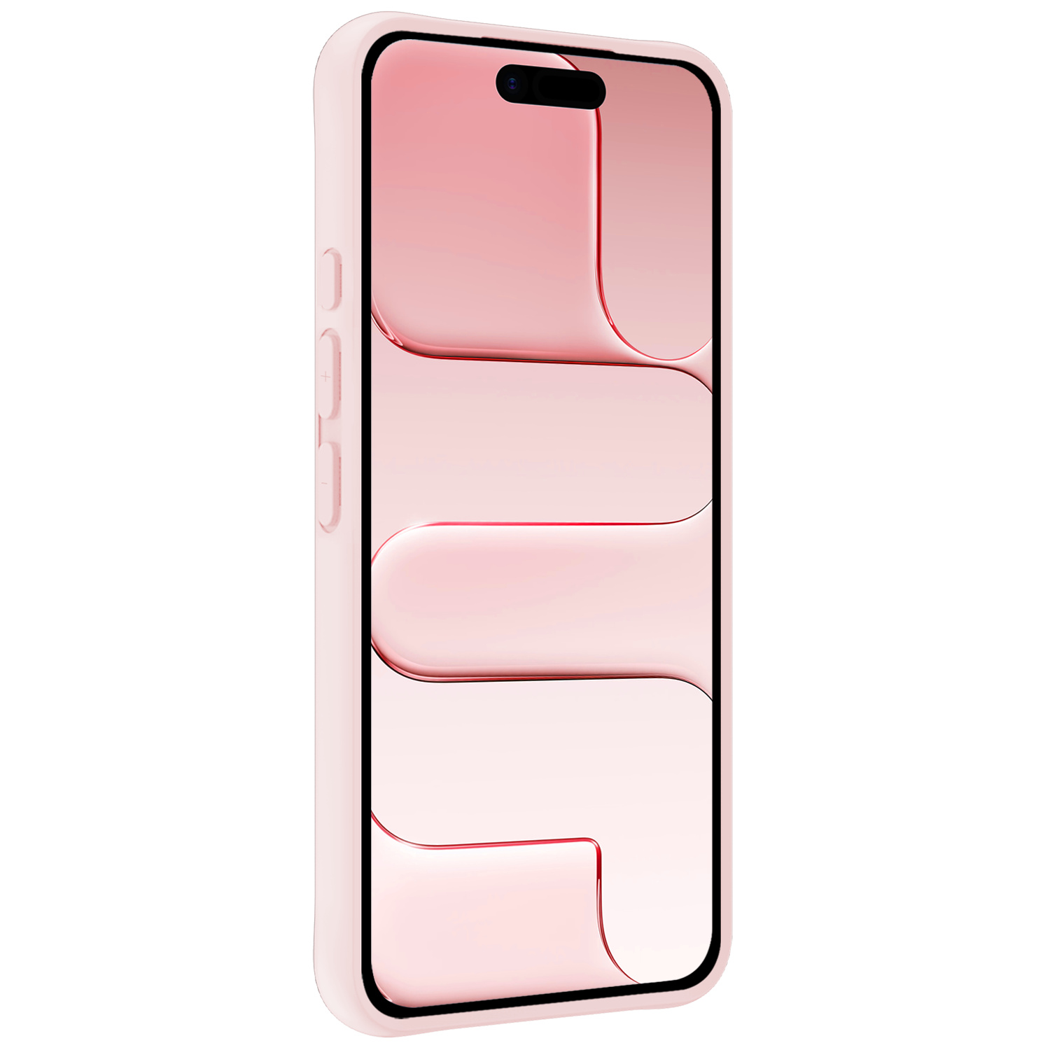 NoXx NoXx iPhone Air Hoesje Siliconen Met Screenprotector Met Dichte Notch - Lichtroze