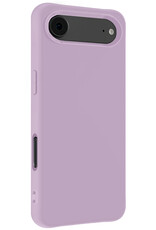 NoXx NoXx iPhone Air Hoesje Siliconen Met Screenprotector Met Dichte Notch - Lila