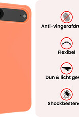 NoXx NoXx iPhone Air Hoesje Siliconen Met Screenprotector Met Dichte Notch - Perzik