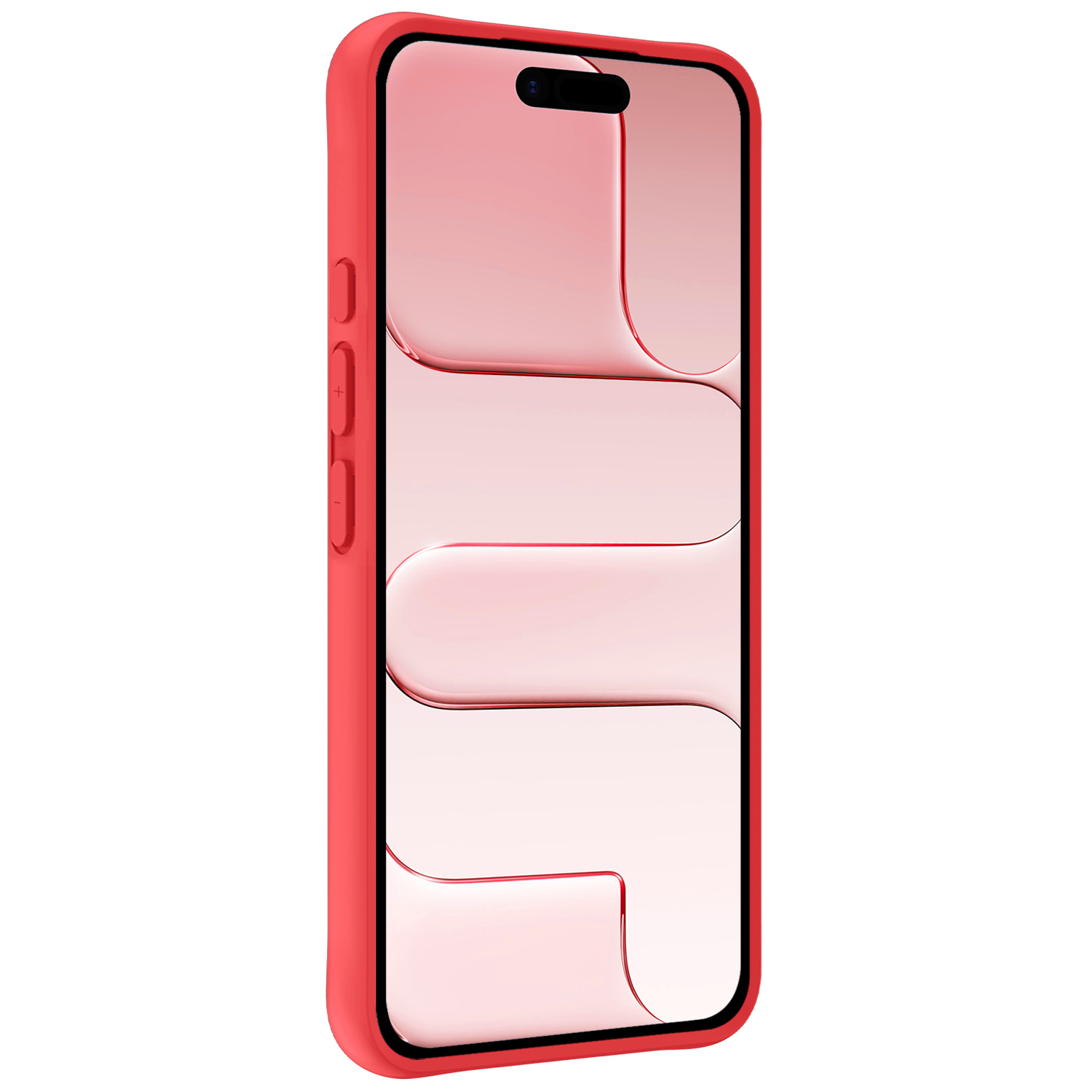 NoXx NoXx iPhone Air Hoesje Siliconen Met Screenprotector Met Dichte Notch - Rood