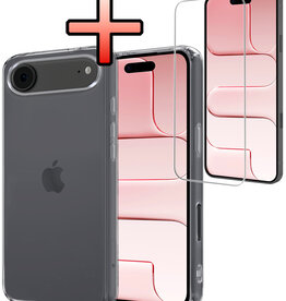 NoXx NoXx iPhone Air Hoesje Siliconen Met Screenprotector Met Dichte Notch - Transparant