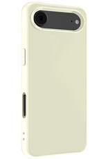 NoXx NoXx iPhone Air Hoesje Siliconen Met Screenprotector Met Dichte Notch - Wit