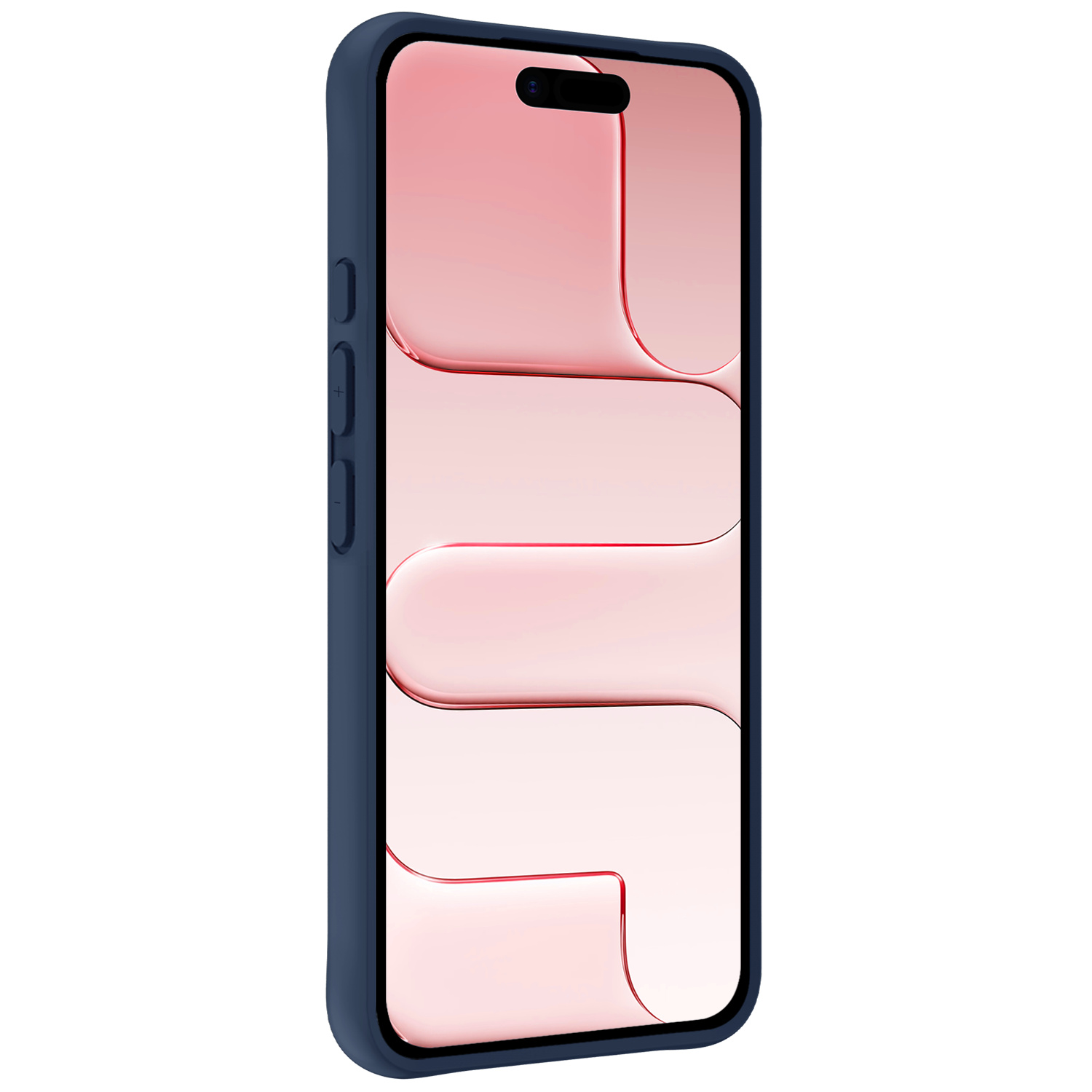 NoXx NoXx iPhone Air Hoesje Siliconen Met 2x Screenprotector Met Dichte Notch - Donkerblauw