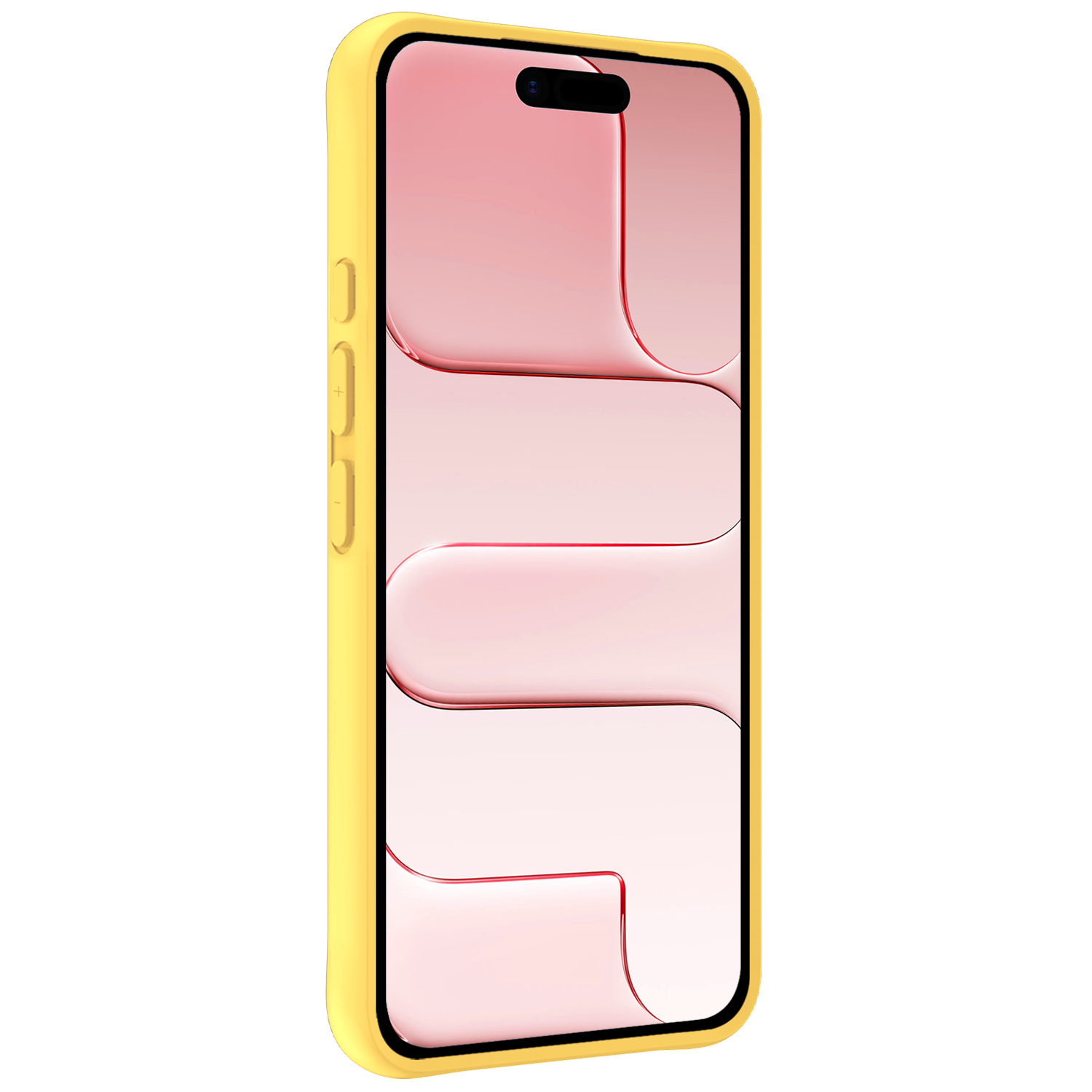 NoXx NoXx iPhone Air Hoesje Siliconen Met 2x Screenprotector Met Dichte Notch - Geel