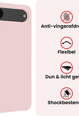NoXx NoXx iPhone Air Hoesje Siliconen Met 2x Screenprotector Met Dichte Notch - Lichtroze