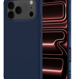 NoXx NoXx iPhone 17 Pro Hoesje Siliconen - Donkerblauw