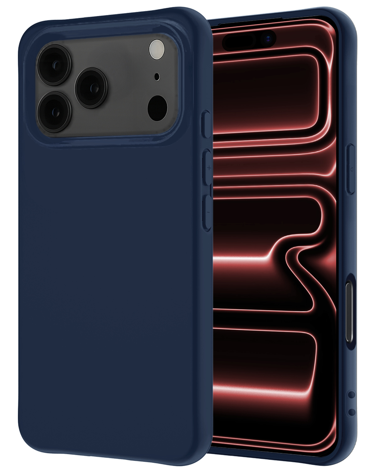 NoXx NoXx iPhone 17 Pro Hoesje Siliconen - Donkerblauw