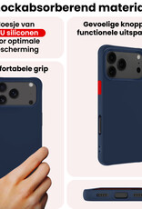 NoXx NoXx iPhone 17 Pro Hoesje Siliconen - Donkerblauw