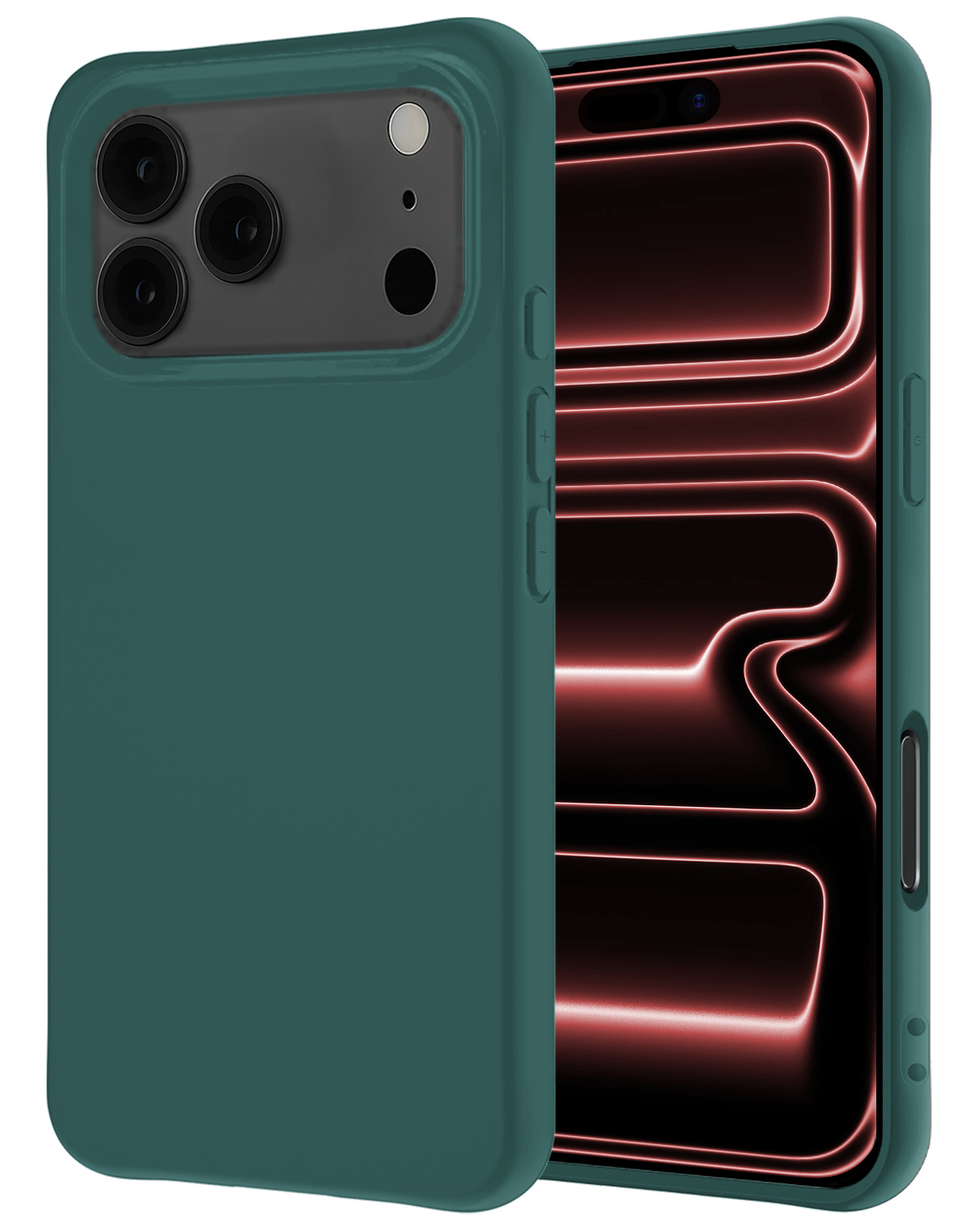 NoXx NoXx iPhone 17 Pro Hoesje Siliconen - Donkergroen