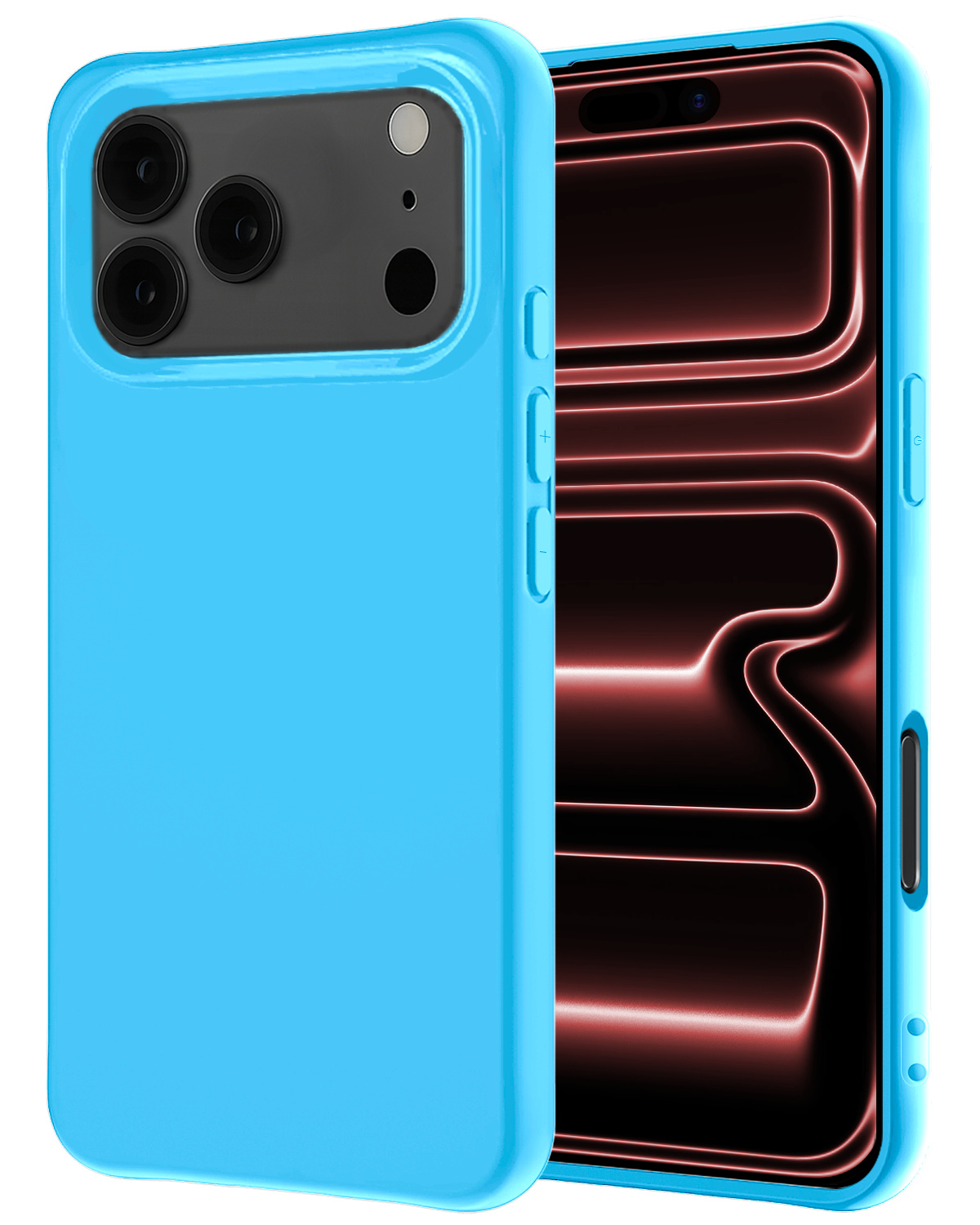 NoXx NoXx iPhone 17 Pro Hoesje Siliconen - Lichtblauw