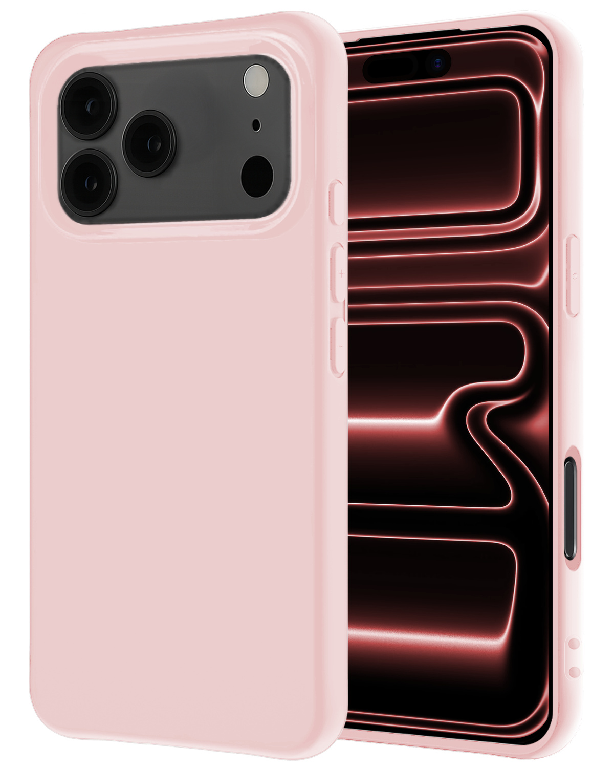 NoXx NoXx iPhone 17 Pro Hoesje Siliconen - Lichtroze