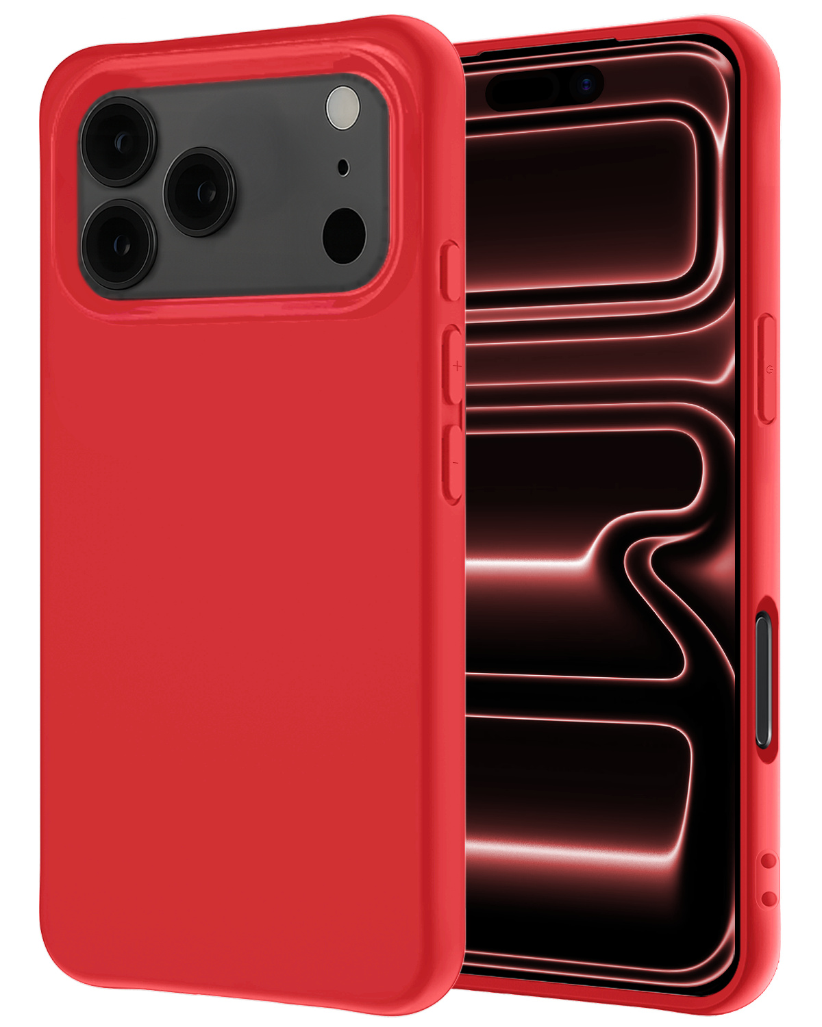 NoXx NoXx iPhone 17 Pro Hoesje Siliconen - Rood