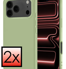 NoXx NoXx iPhone 17 Pro Hoesje Siliconen - Groen - 2 PACK