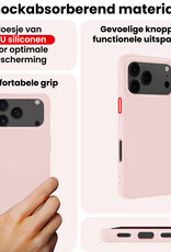 NoXx NoXx iPhone 17 Pro Hoesje Siliconen - Lichtroze - 2 PACK