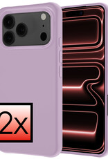 NoXx NoXx iPhone 17 Pro Hoesje Siliconen - Lila - 2 PACK