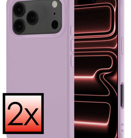 NoXx NoXx iPhone 17 Pro Hoesje Siliconen - Lila - 2 PACK