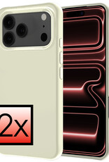 NoXx NoXx iPhone 17 Pro Hoesje Siliconen - Wit - 2 PACK