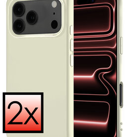 NoXx NoXx iPhone 17 Pro Hoesje Siliconen - Wit - 2 PACK