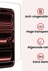NoXx NoXx iPhone 17 Pro Hoesje Siliconen Met Screenprotector Met Dichte Notch - Transparant