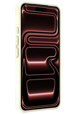 NoXx NoXx iPhone 17 Pro Hoesje Siliconen Met 2x Screenprotector Met Dichte Notch - Wit