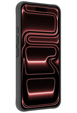 NoXx NoXx iPhone 17 Pro Hoesje Siliconen Met 2x Screenprotector Met Dichte Notch - Zwart