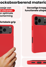 NoXx NoXx iPhone 17 Pro Max Hoesje Siliconen - Rood - 2 PACK