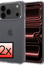 NoXx NoXx iPhone 17 Pro Max Hoesje Siliconen - Transparant - 2 PACK