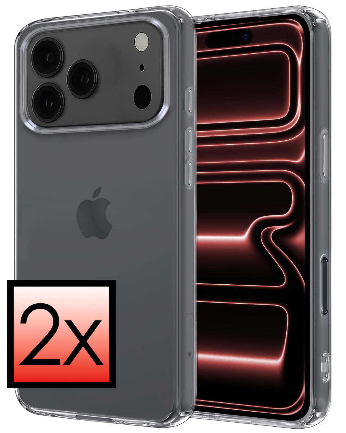 NoXx NoXx iPhone 17 Pro Max Hoesje Siliconen - Transparant - 2 PACK