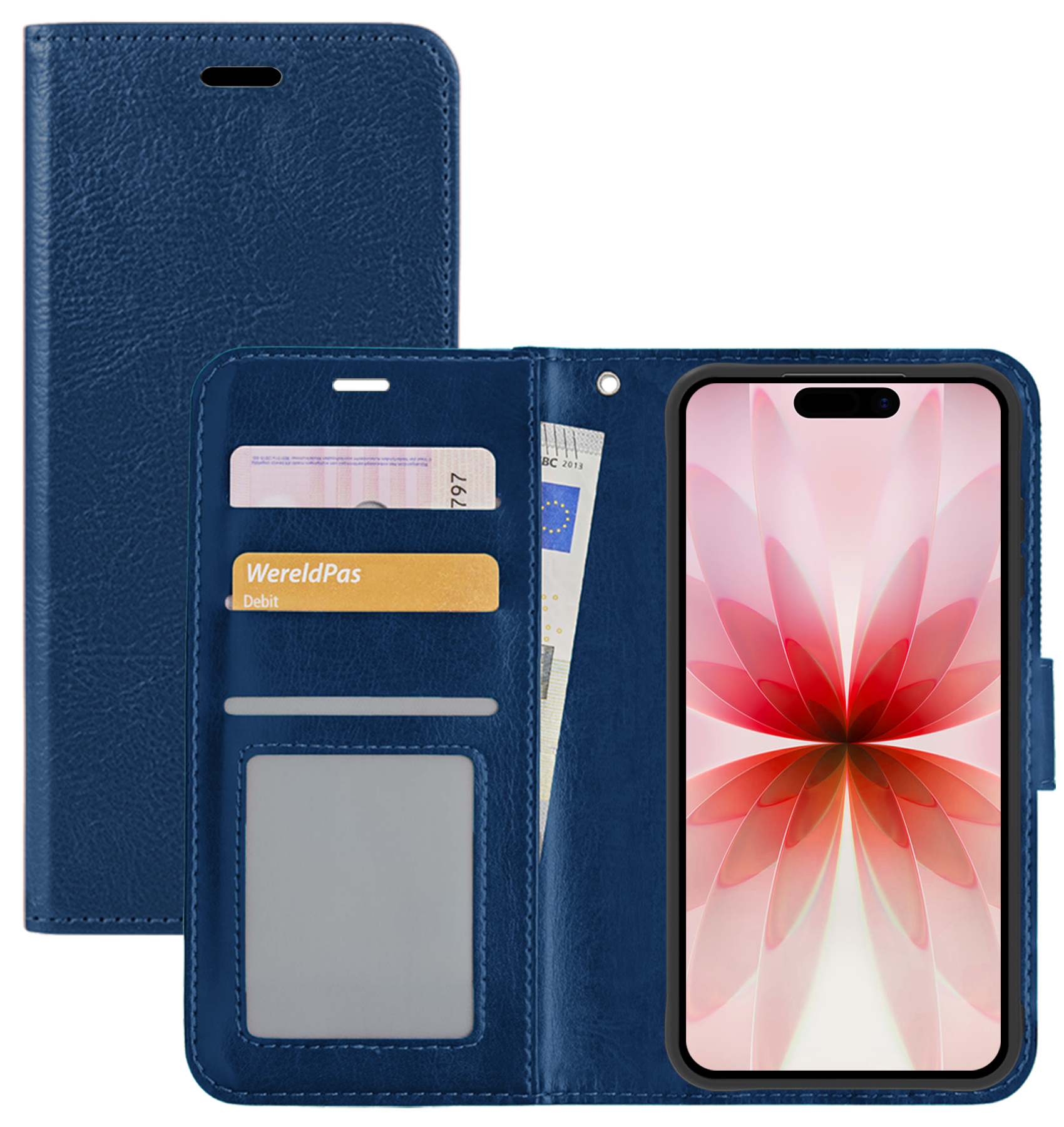 NoXx NoXx iPhone 17 Hoesje Bookcase - Donkerblauw