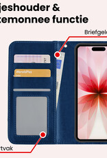 NoXx NoXx iPhone 17 Hoesje Bookcase - Donkerblauw