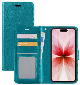 NoXx NoXx iPhone 17 Hoesje Bookcase - Turquoise